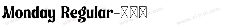 Monday Regular字体转换